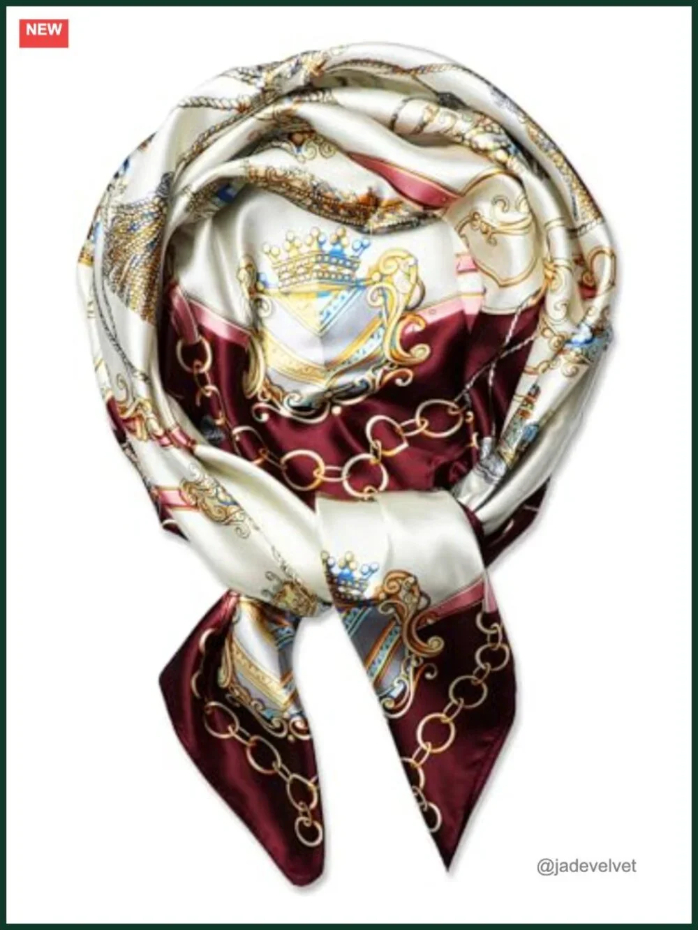 Satin Head Scarf for Women Silk Like Hair Wrap, Square Bandana, 35 x 35 in